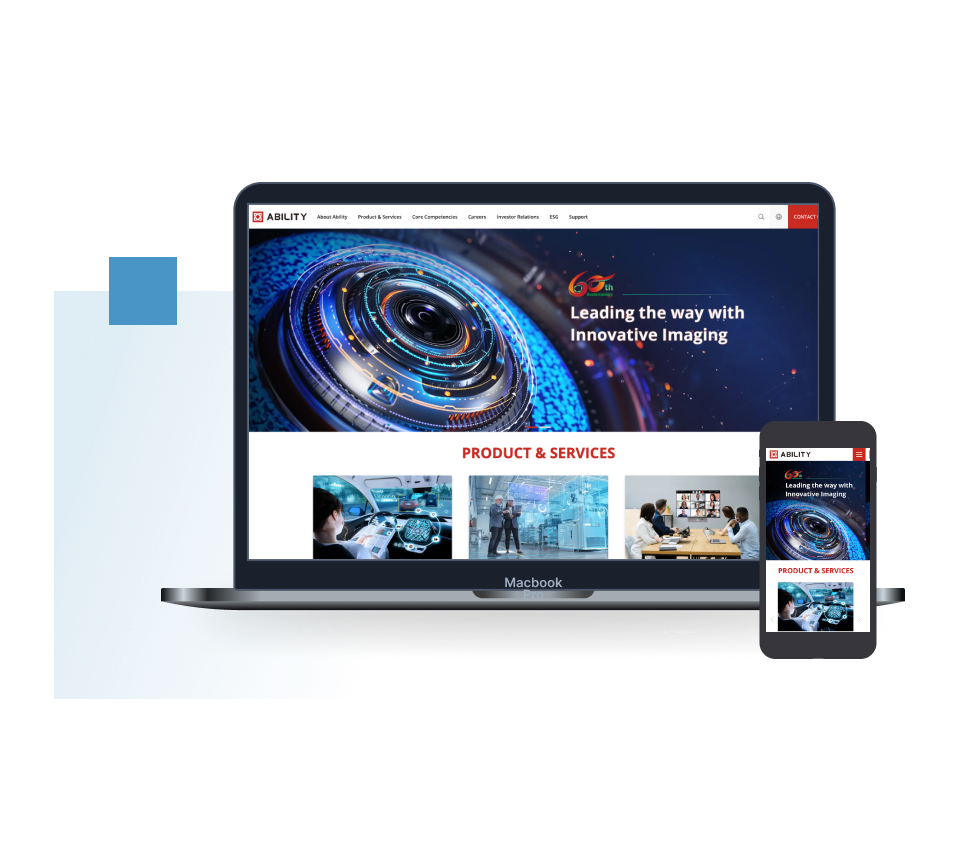 佳能企業網站改版建置響應式網頁設計