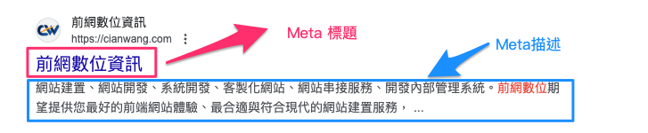 Meta Description在搜尋引擎中的呈現效果